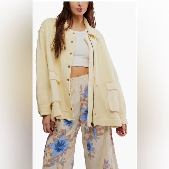 free people movement Jackets & Blazers - NWTFree People We The Free Alexa Sweatshirt in the color 'Flan - small